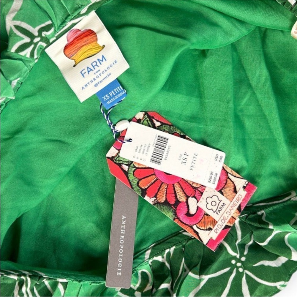 FARM Rio Green Floral One-Shoulder Dress - Picture 9 of 9